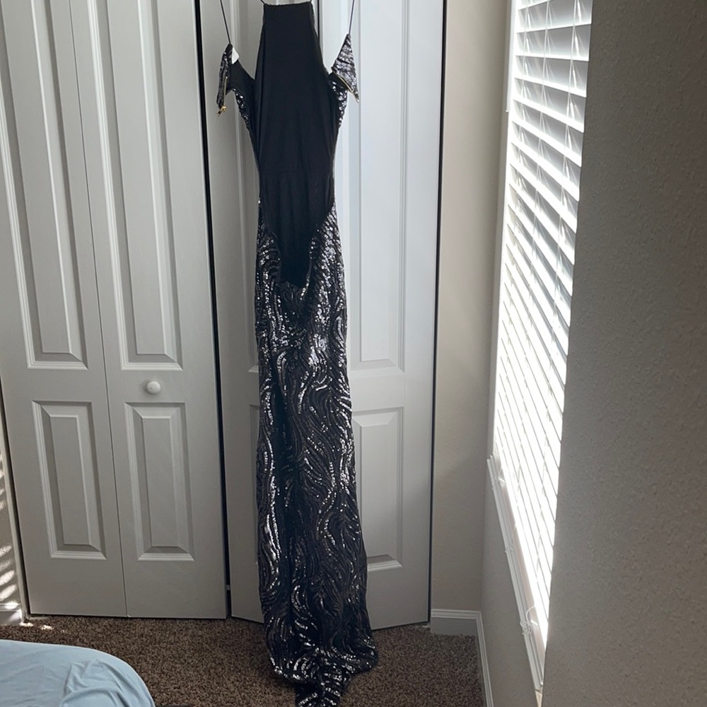 Long Black sequin dress